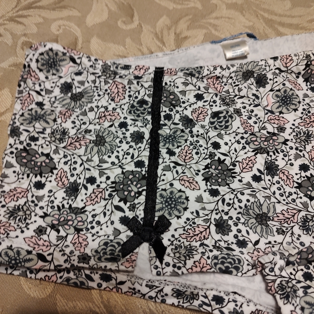 🖤🦄🖤 Whimsical Vintage Deadstock Floral Paisley Cotton Cheeky Boy Shorts - M - Picture 2 of 11